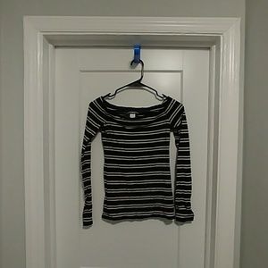 H&M Boat neck Striped Long Sleeve